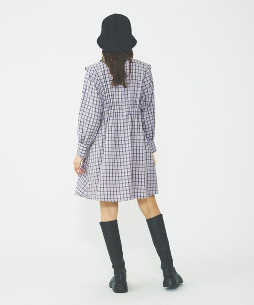 MILKFED.(ミルクフェド)の「PLAID MINI DRESS(ワンピース・レディース・ライトブルー/ライトグリーン/ライトパープル・ONE SIZE)」の7枚目の写真