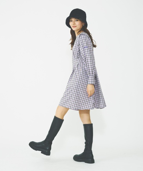 MILKFED.(ミルクフェド)の「PLAID MINI DRESS(ワンピース・レディース・ライトブルー/ライトグリーン/ライトパープル・ONE SIZE)」の8枚目の写真