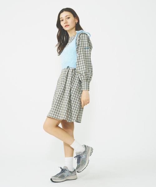 MILKFED.(ミルクフェド)の「PLAID MINI DRESS(ワンピース・レディース・ライトブルー/ライトグリーン/ライトパープル・ONE SIZE)」の10枚目の写真