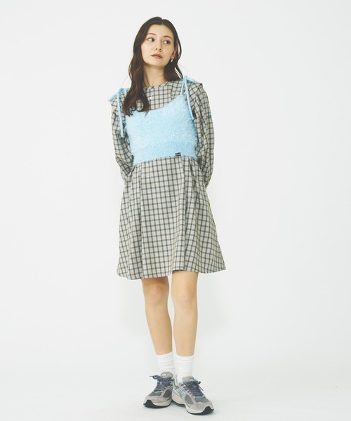 MILKFED.(ミルクフェド)の「PLAID MINI DRESS(ワンピース・レディース・ライトブルー/ライトグリーン/ライトパープル・ONE SIZE)」の12枚目の写真