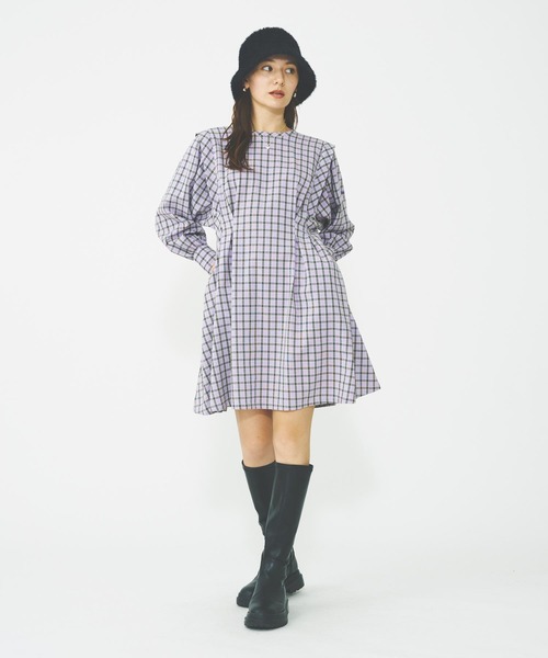 MILKFED.(ミルクフェド)の「PLAID MINI DRESS(ワンピース・レディース・ライトブルー/ライトグリーン/ライトパープル・ONE SIZE)」の19枚目の写真