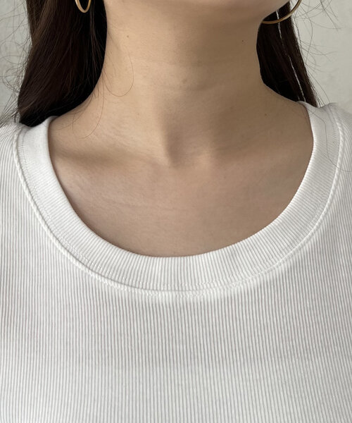 prose verse(プロズヴェール)の「バックメタルプレートリブTシャツ(Tシャツ/カットソー・レディース・ブラック/オフホワイト・LARGE/MEDIUM)」の15枚目の写真