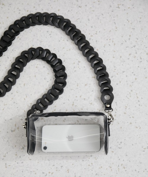 ADAM ET ROPE'（アダムエロペ）の「クリアドラムミニショルダーバッグ（ドラムバッグ・レディース・レッド/ブラック・FREE）」の4枚目の写真