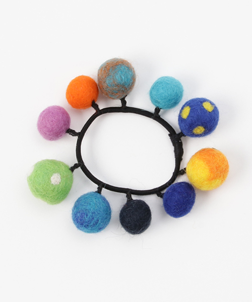 チャイハネ（チャイハネ）の「【チャイハネ】ポッティフェルトヘアゴム（ヘアゴム・レディース・パープル/ブルー/グリーン/レッド/ブラック/カラフル/ブルー系その他/オレンジ・FREE）」の5枚目の写真