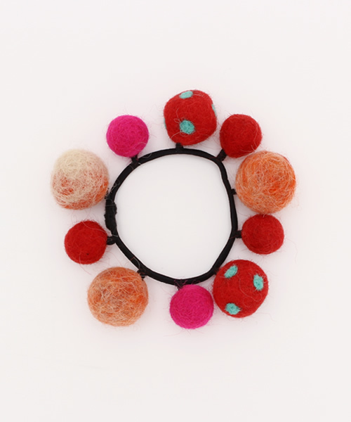 チャイハネ（チャイハネ）の「【チャイハネ】ポッティフェルトヘアゴム（ヘアゴム・レディース・パープル/ブルー/グリーン/レッド/ブラック/カラフル/ブルー系その他/オレンジ・FREE）」の7枚目の写真