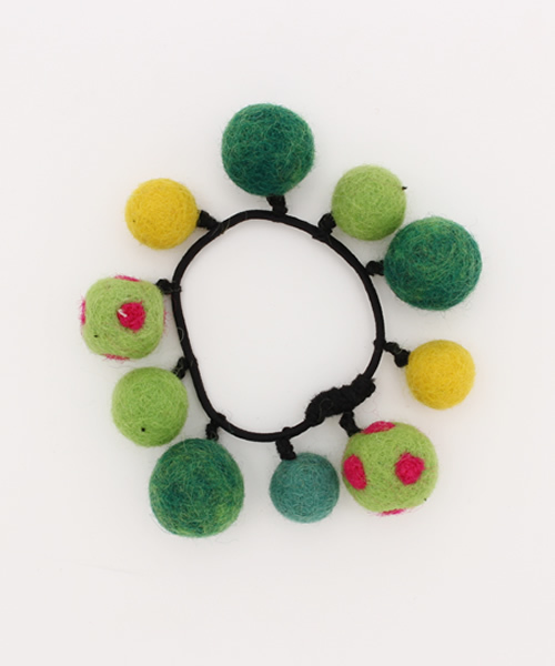 チャイハネ（チャイハネ）の「【チャイハネ】ポッティフェルトヘアゴム（ヘアゴム・レディース・パープル/ブルー/グリーン/レッド/ブラック/カラフル/ブルー系その他/オレンジ・FREE）」の4枚目の写真