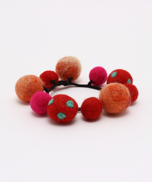 チャイハネ（チャイハネ）の「【チャイハネ】ポッティフェルトヘアゴム（ヘアゴム・レディース・パープル/ブルー/グリーン/レッド/ブラック/カラフル/ブルー系その他/オレンジ・FREE）」の9枚目の写真