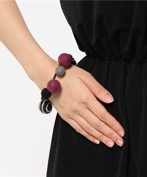 チャイハネ（チャイハネ）の「【チャイハネ】ポッティフェルトヘアゴム（ヘアゴム・レディース・パープル/ブルー/グリーン/レッド/ブラック/カラフル/ブルー系その他/オレンジ・FREE）」の10枚目の写真