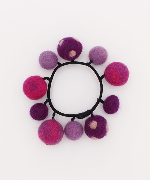 チャイハネ（チャイハネ）の「【チャイハネ】ポッティフェルトヘアゴム（ヘアゴム・レディース・パープル/ブルー/グリーン/レッド/ブラック/カラフル/ブルー系その他/オレンジ・FREE）」の11枚目の写真