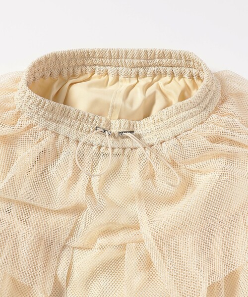 Ray BEAMS(レイビームス)の「メッシュ ティアード スカート(スカート・レディース・オフホワイト/ブラック・ONE SIZE)」の16枚目の写真