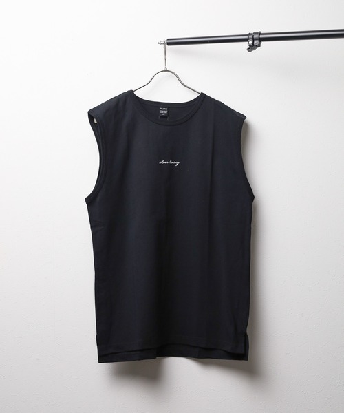 NO WAY（ノーウェイ）の「/刺繍デザイン/ノースリーブシャツ（Tシャツ/カットソー・メンズ・ブラック系1/ホワイト系1/ホワイト系2/ブラック系2・LARGE/MEDIUM/X-LARGE）」の3枚目の写真