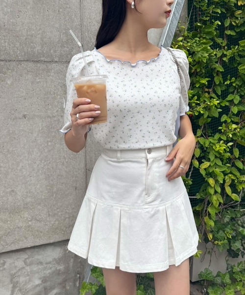 one after another NICE CLAUP(ワンアフターアナザーナイスクラップ)の「花柄サーマルトップス(Tシャツ/カットソー・レディース・イエロー/ブルー/レッド/ピンク・FREE)」の21枚目の写真