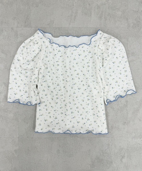 one after another NICE CLAUP(ワンアフターアナザーナイスクラップ)の「花柄サーマルトップス(Tシャツ/カットソー・レディース・イエロー/ブルー/レッド/ピンク・FREE)」の22枚目の写真
