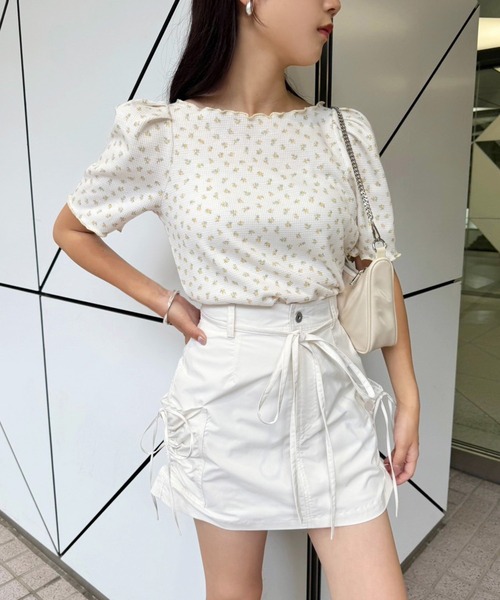 セール】花柄サーマルトップス（Tシャツ/カットソー）｜one after  