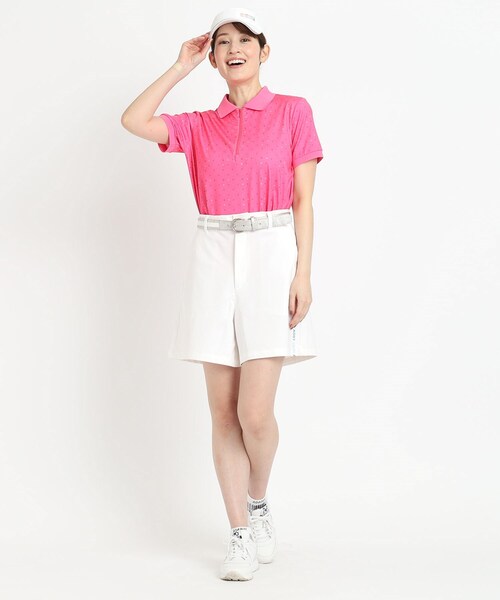 adabat（アダバット）の「◆【ADBT】ミニマムロゴデザイン 半袖ポロシャツ（ポロシャツ・レディース・ピンク系その他/ブルー系5/ホワイト系1・38/42/40）」の6枚目の写真