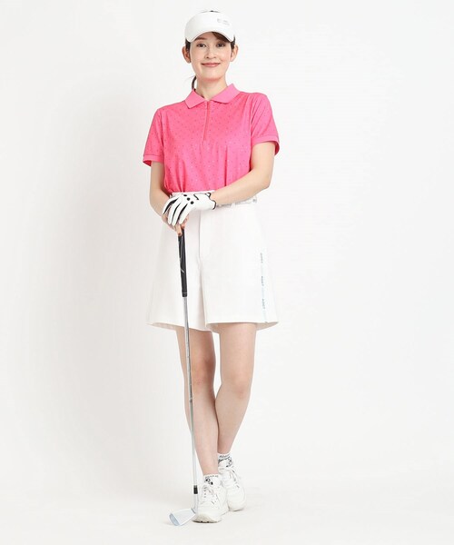 adabat（アダバット）の「◆【ADBT】ミニマムロゴデザイン 半袖ポロシャツ（ポロシャツ・レディース・ピンク系その他/ブルー系5/ホワイト系1・38/42/40）」の5枚目の写真