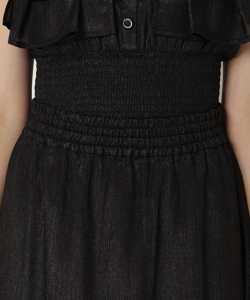 REDYAZEL（レディアゼル）の「シャイニー楊柳ティアードスカート（スカート・レディース・ブラック/ピンク/グレー・MEDIUM/SMALL）」の6枚目の写真