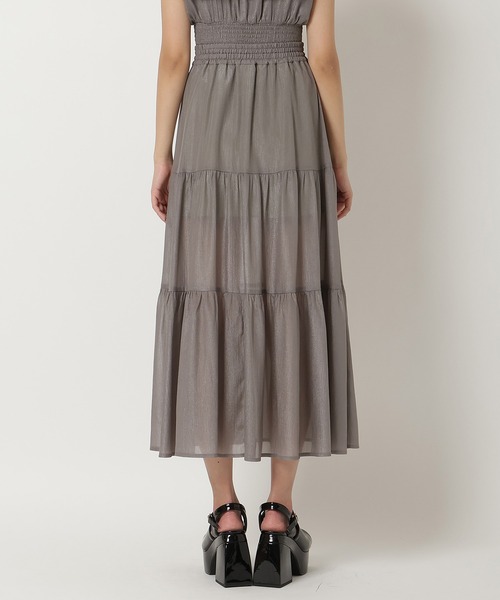 REDYAZEL（レディアゼル）の「シャイニー楊柳ティアードスカート（スカート・レディース・ブラック/ピンク/グレー・MEDIUM/SMALL）」の10枚目の写真