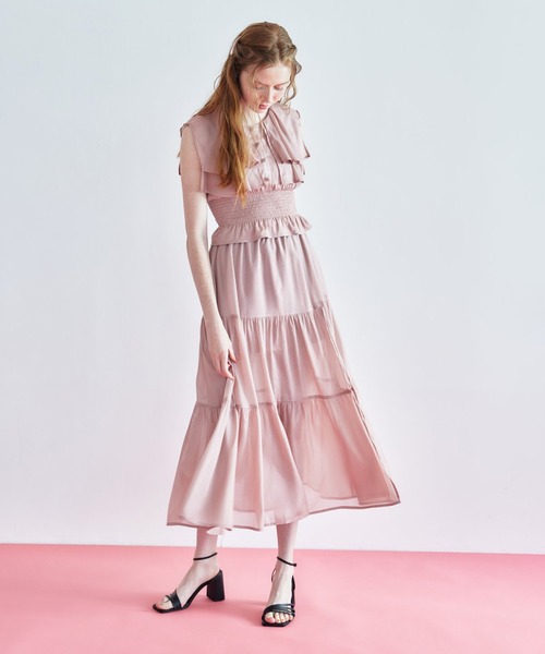 REDYAZEL（レディアゼル）の「シャイニー楊柳ティアードスカート（スカート・レディース・ブラック/ピンク/グレー・MEDIUM/SMALL）」の20枚目の写真