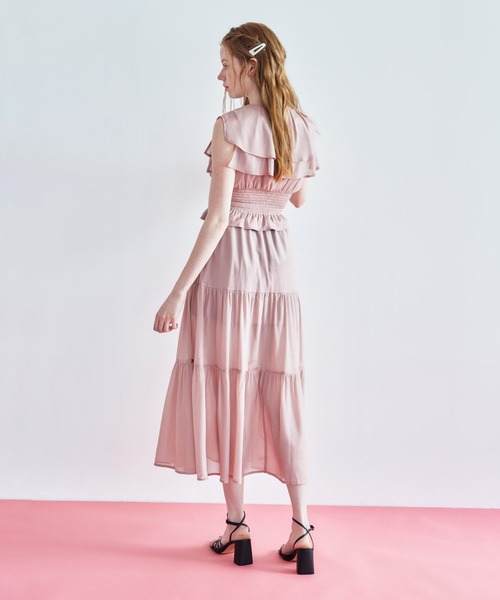 REDYAZEL（レディアゼル）の「シャイニー楊柳ティアードスカート（スカート・レディース・ブラック/ピンク/グレー・MEDIUM/SMALL）」の21枚目の写真