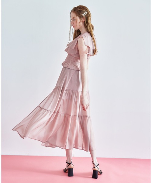 REDYAZEL（レディアゼル）の「シャイニー楊柳ティアードスカート（スカート・レディース・ブラック/ピンク/グレー・MEDIUM/SMALL）」の22枚目の写真