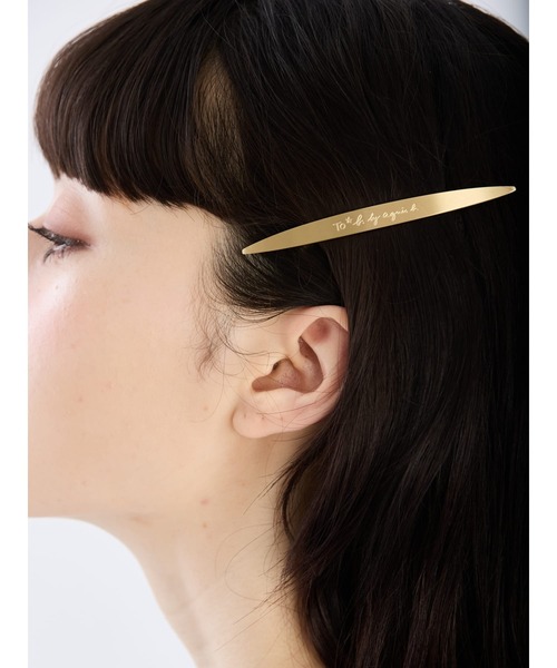 agnes b. アニエスベー ロゴデザイン AQ15 バレッタ ロゴバレッタ(その他ヘアアクセサリー)|To b. by agnes b