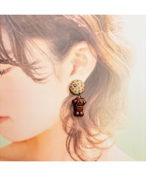 tone（トーン）の「【Eighteen】星柄ワンコピアス(MA)（ピアス（両耳用）・レディース・ブラウン・FREE）」の4枚目の写真