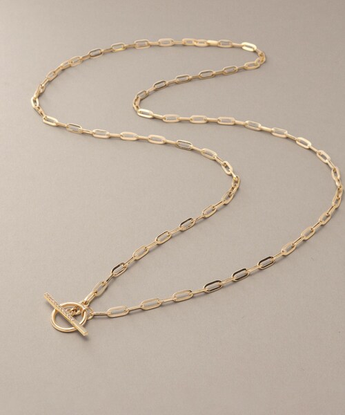 COCOSHNIK(ココシュニック)の「K10ダイヤモンド 中空プリムチェーンマンテル ネックレス(ネックレス・レディース・イエローゴールド・60)」の2枚目の写真