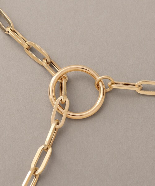 COCOSHNIK(ココシュニック)の「K10ダイヤモンド 中空プリムチェーンマンテル ネックレス(ネックレス・レディース・イエローゴールド・60)」の6枚目の写真