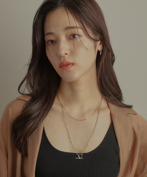 COCOSHNIK(ココシュニック)の「K10ダイヤモンド 中空プリムチェーンマンテル ネックレス(ネックレス・レディース・イエローゴールド・60)」の14枚目の写真