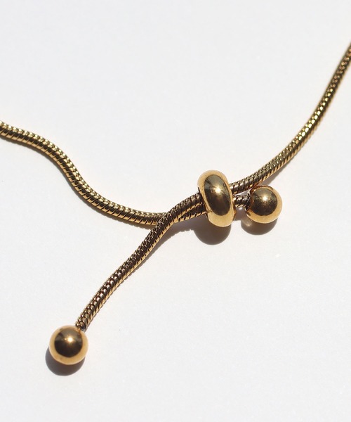 abaskdesign（アバスクデザイン）の「金属アレルギー対応 ボールモチーフスライドチェーンステンレスブレスレット（ブレスレット・レディース・ゴールド/シルバー・FREE）」の8枚目の写真