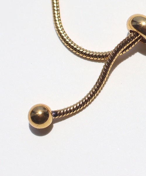 abaskdesign（アバスクデザイン）の「金属アレルギー対応 ボールモチーフスライドチェーンステンレスブレスレット（ブレスレット・レディース・ゴールド/シルバー・FREE）」の7枚目の写真
