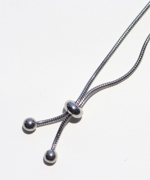 abaskdesign（アバスクデザイン）の「金属アレルギー対応 ボールモチーフスライドチェーンステンレスブレスレット（ブレスレット・レディース・ゴールド/シルバー・FREE）」の5枚目の写真