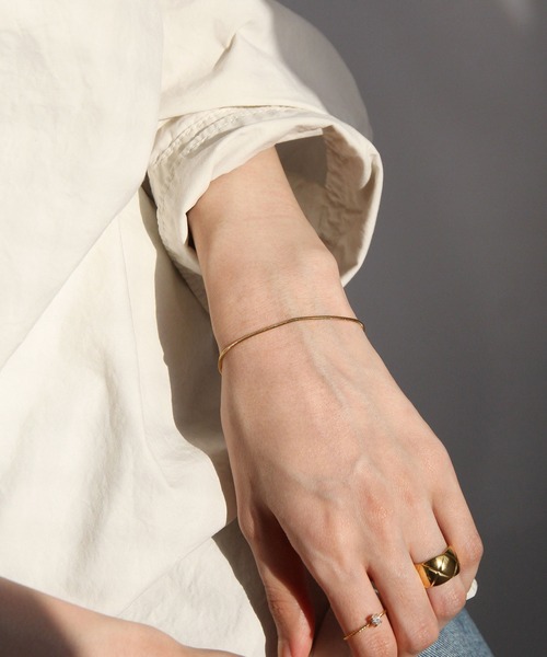 abaskdesign（アバスクデザイン）の「金属アレルギー対応 ボールモチーフスライドチェーンステンレスブレスレット（ブレスレット・レディース・ゴールド/シルバー・FREE）」の14枚目の写真