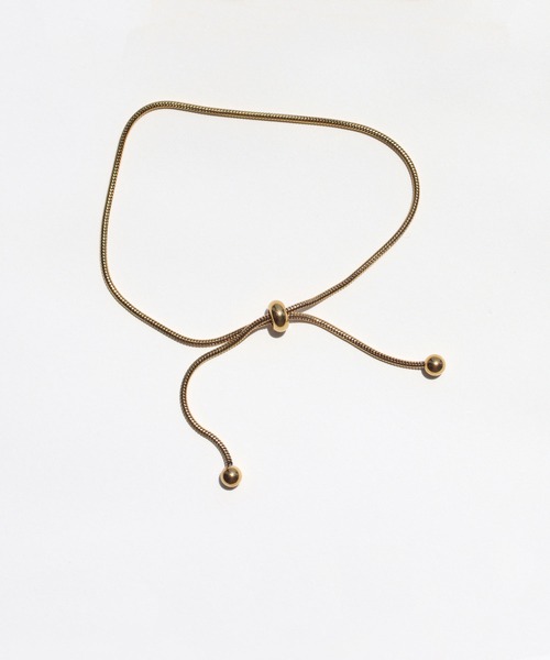 abaskdesign（アバスクデザイン）の「金属アレルギー対応 ボールモチーフスライドチェーンステンレスブレスレット（ブレスレット・レディース・ゴールド/シルバー・FREE）」の9枚目の写真