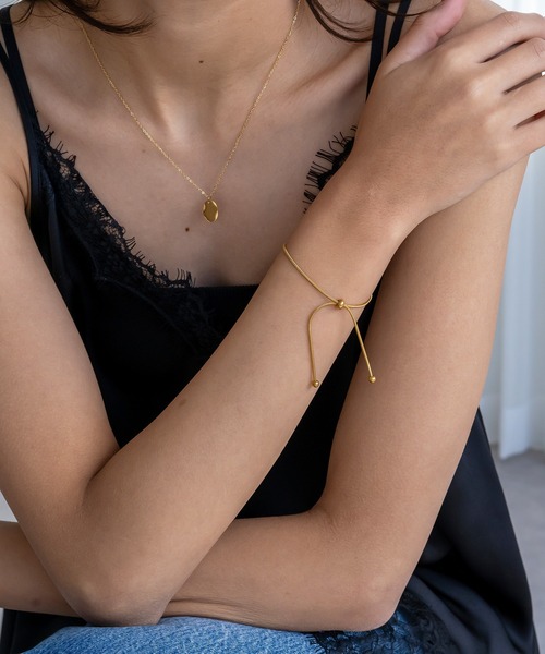 abaskdesign（アバスクデザイン）の「金属アレルギー対応 ボールモチーフスライドチェーンステンレスブレスレット（ブレスレット・レディース・ゴールド/シルバー・FREE）」の18枚目の写真