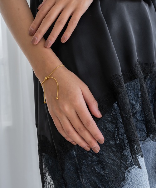 abaskdesign（アバスクデザイン）の「金属アレルギー対応 ボールモチーフスライドチェーンステンレスブレスレット（ブレスレット・レディース・ゴールド/シルバー・FREE）」の20枚目の写真