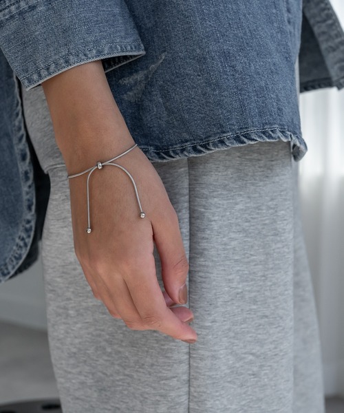 abaskdesign（アバスクデザイン）の「金属アレルギー対応 ボールモチーフスライドチェーンステンレスブレスレット（ブレスレット・レディース・ゴールド/シルバー・FREE）」の17枚目の写真