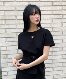 A'GEM/9 × .kom 『muah muah/ムーアムーア』 LOGOSTITCHHOOKSLEEVELESS/ロゴステッチ スリーブレス