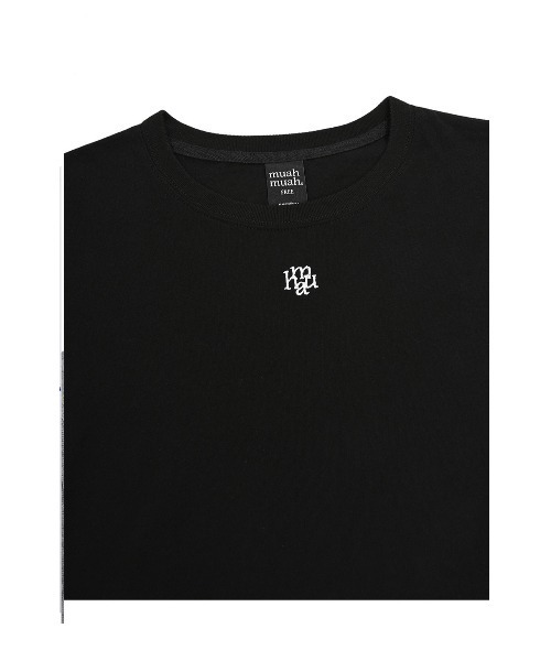 muahmuah(ムーアムーア)の「A'GEM/9 × .kom 『muah muah/ムーアムーア』 LOGOSTITCHHOOKSLEEVELESS/ロゴステッチ スリーブレス(Tシャツ/カットソー・レディース・ホワイト/ブラック・FREE)」の3枚目の写真
