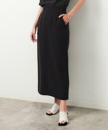 OPAQUE.CLIP | 麻混ストレッチタイトスカート【洗濯機洗い可】(スカート)