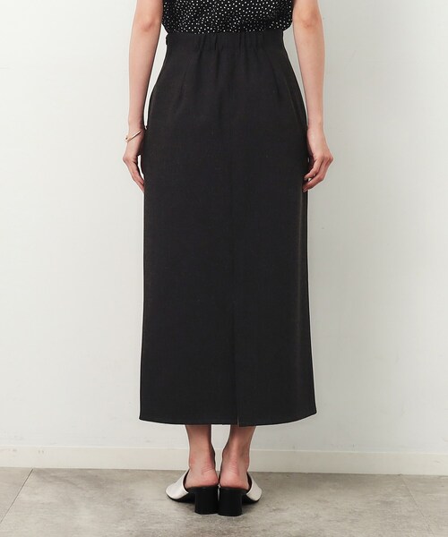 OPAQUE.CLIP（オペークドットクリップ）の「麻混ストレッチタイトスカート【洗濯機洗い可】（スカート・レディース・チャコールグレー/カーキ/ライトベージュ・40/38/42/36）」の18枚目の写真