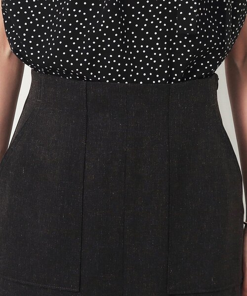 OPAQUE.CLIP（オペークドットクリップ）の「麻混ストレッチタイトスカート【洗濯機洗い可】（スカート・レディース・チャコールグレー/カーキ/ライトベージュ・40/38/42/36）」の19枚目の写真