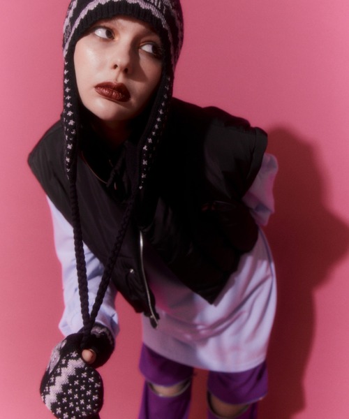 Candy Stripper（キャンディストリッパー）の「ANARCHY BEAR NORDIC ミトン（手袋・レディース・ブラック・FREE）」の4枚目の写真