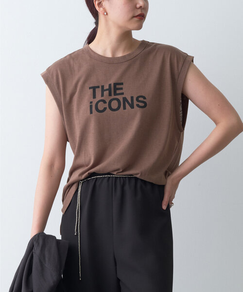 GALLARDAGALANTE(ガリャルダガランテ)の「シアーロゴノースリーブTee(Tシャツ/カットソー・レディース・ブラック/オフホワイト/ブラウン・FREE)」の1枚目の写真