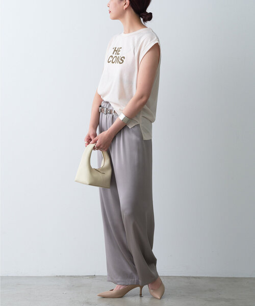 GALLARDAGALANTE(ガリャルダガランテ)の「シアーロゴノースリーブTee(Tシャツ/カットソー・レディース・ブラック/オフホワイト/ブラウン・FREE)」の16枚目の写真