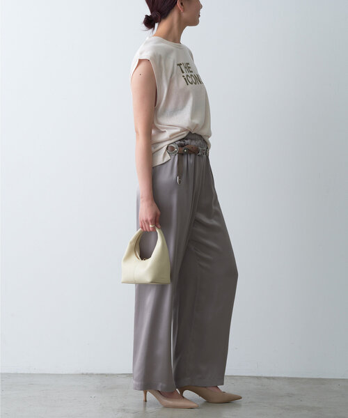 GALLARDAGALANTE(ガリャルダガランテ)の「シアーロゴノースリーブTee(Tシャツ/カットソー・レディース・ブラック/オフホワイト/ブラウン・FREE)」の15枚目の写真