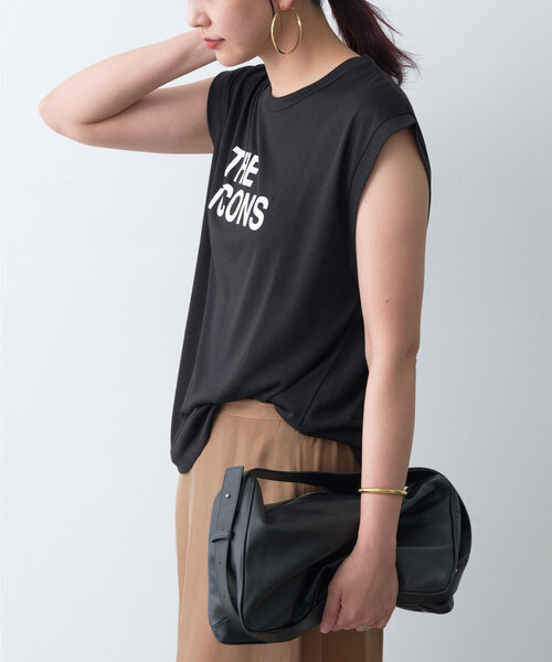 GALLARDAGALANTE(ガリャルダガランテ)の「シアーロゴノースリーブTee(Tシャツ/カットソー・レディース・ブラック/オフホワイト/ブラウン・FREE)」の10枚目の写真