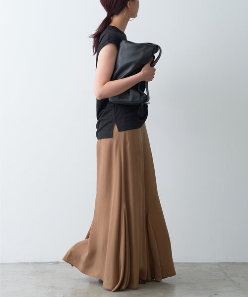 GALLARDAGALANTE(ガリャルダガランテ)の「シアーロゴノースリーブTee(Tシャツ/カットソー・レディース・ブラック/オフホワイト/ブラウン・FREE)」の5枚目の写真