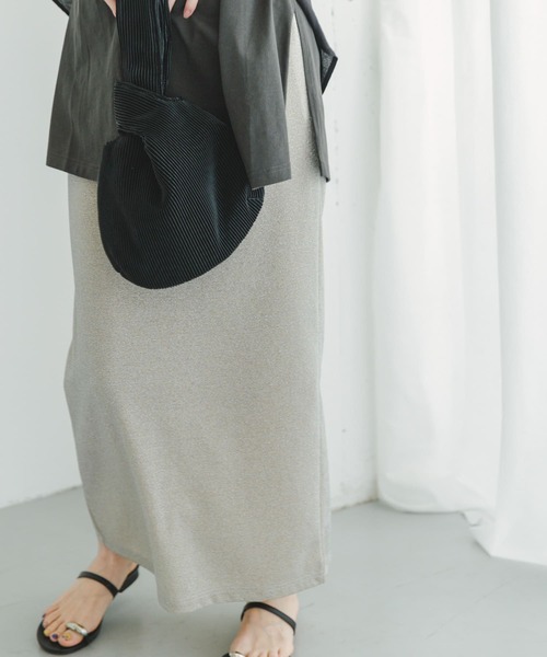 ITEMS URBANRESEARCH（アイテムズ アーバンリサーチ）の「ラメストレッチタイトスカート（スカート・レディース・ブラック/ベージュ/ネイビー・FREE）」の10枚目の写真